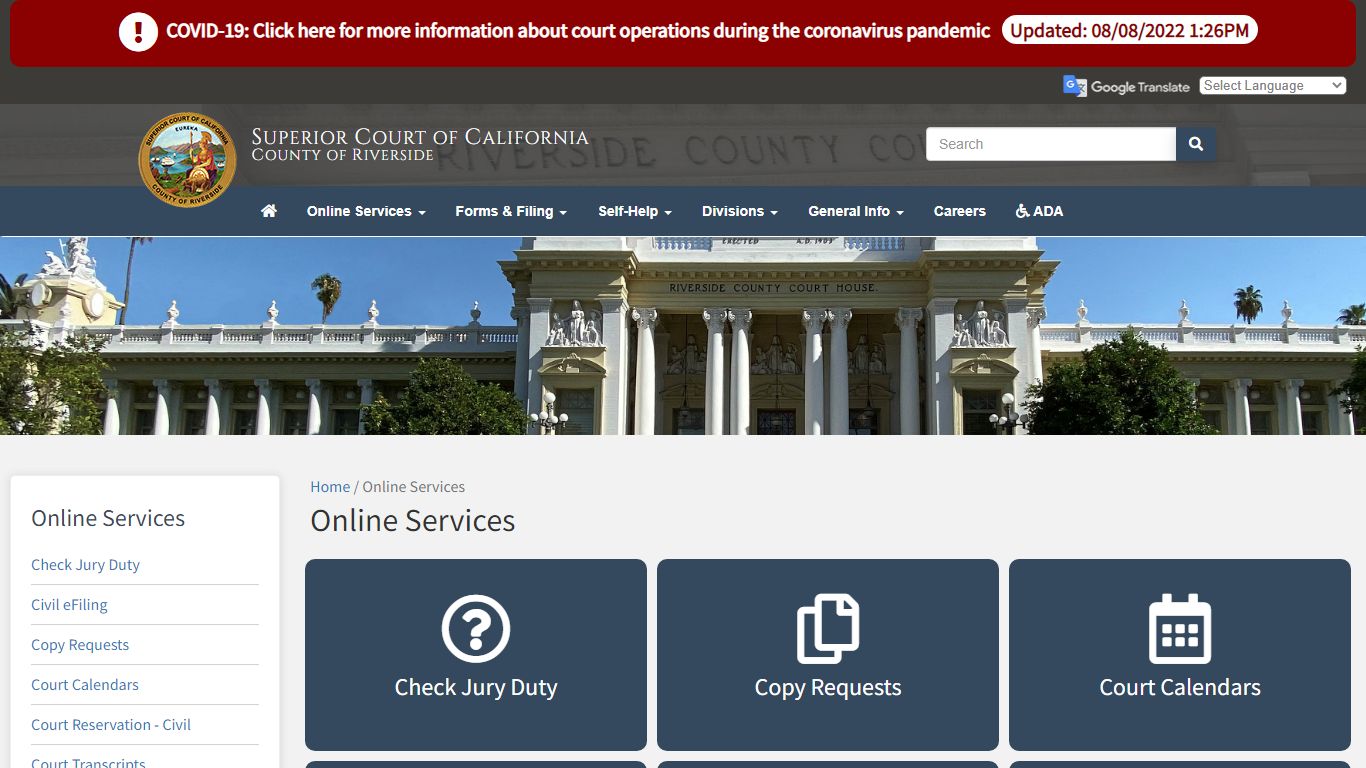 Online Services - California